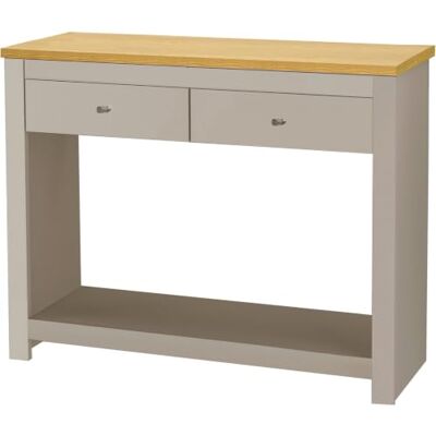 Dorel Home Furnishings Emerald Konsolentisch mit 2 Schubladen in Eichenoptik, Creme Dorel Home Furnishings Emerald Konsolentisch mit 2 Schubladen in Eichenoptik, Creme