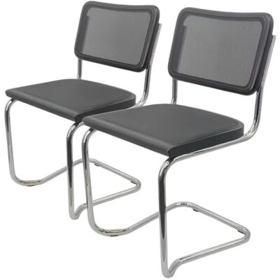 k hometrends OVISO Konferenzstuhl 2er Set, Freischwinger Mesh Chrom Besucherstuhl und Bürostuhl ohne Rollen für Meetingraum, Empfang, Praxis und Homeoffice k hometrends OVISO Konferenzstuhl 2er Set, Freischwinger Mesh Chrom Besucherstuhl und Bürostuhl ohne Rollen für Meetingraum, Empfang, Praxis und Homeoffice