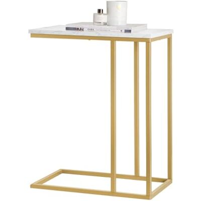 SoBuy Beistelltisch mit Goldgestell, 48x61x30cm Vielseitiger Sofatisch, Kaffeetisch oder Laptoptisch, stabiles Design, FBT87-G SoBuy Beistelltisch mit Goldgestell, 48x61x30cm Vielseitiger Sofatisch, Kaffeetisch oder Laptoptisch, stabiles Design, FBT87-G