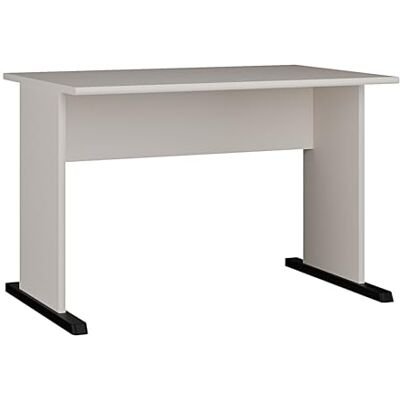 Forte TEMPRA2 Schreibtisch 100 110, moderner Schreibtisch mit Kufenfüßen, Holzwerkstoff, Kaschmir Beige, 108 cm breit x 72 cm hoch x 72 cm tief Forte TEMPRA2 Schreibtisch 100 110, moderner Schreibtisch mit Kufenfüßen, Holzwerkstoff, Kaschmir Beige, 108 cm breit x 72 cm hoch x 72 cm tief