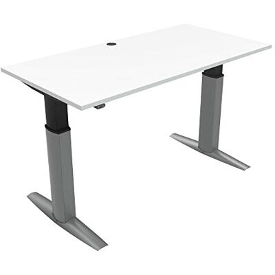 STIER OFFICE STIER Elektrisch höhenverstellbarer Schreibtisch 501-23, 160x80cm, Weiß, 68-120cm, 175kg Nutzlast, hochwertig STIER OFFICE STIER Elektrisch höhenverstellbarer Schreibtisch 501-23, 160x80cm, Weiß, 68-120cm, 175kg Nutzlast, hochwertig