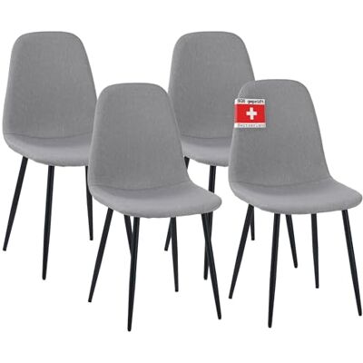 ALBATROS Esszimmerstuhl BARI 4er Set Grau Komfortabler Küchenstuhl für modernes und stilvolles einrichten Designer Esstisch Stühle Esszimmer Stuhl Polsterstuhl Belastbarkeit 110kg ALBATROS Esszimmerstuhl BARI 4er Set Grau Komfortabler Küchenstuhl für modernes und stilvolles einrichten Designer Esstisch Stühle Esszimmer Stuhl Polsterstuhl Belastbarkeit 110kg