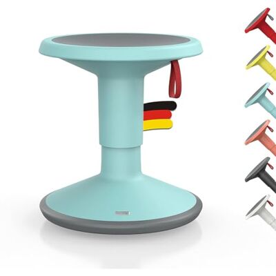 Interstuhl UPis1 ergonomischer Sitzhocker mit Schwingeffekt höhenverstellbar Hocker mit rutschhemmender Standfläche & Kippschutz Bürohocker (Pastelltürkis, UP Junior) Interstuhl UPis1 ergonomischer Sitzhocker mit Schwingeffekt höhenverstellbar Hocker mit rutschhemmender Standfläche & Kippschutz Bürohocker (Pastelltürkis, UP Junior)