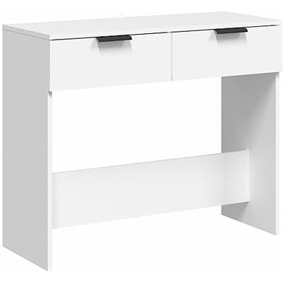 vidaXL Konsolentisch mit 2 Schubladen Konsole Beistelltisch Flurtisch Sideboard Ablagetisch Wandtisch Frisiertisch Weiß 90x36x75cm Holzwerkstoff vidaXL Konsolentisch mit 2 Schubladen Konsole Beistelltisch Flurtisch Sideboard Ablagetisch Wandtisch Frisiertisch Weiß 90x36x75cm Holzwerkstoff