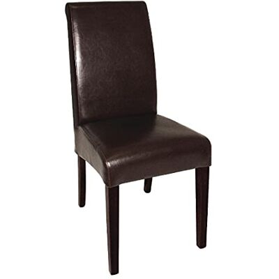 Bolero Esszimmerstühle mit runder Rückenlehne Kunstleder dunkelbraun Bolero Esszimmerstühle mit runder Rückenlehne Kunstleder dunkelbraun