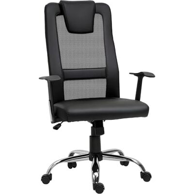 Vinsetto Bürostuhl Höhenverstellbar PU 66 x 73 x 108-118 cm Schwarz Drehstuhl, Chefsessel, Schreibtischstuhl, Ergonomisch Vinsetto Bürostuhl Höhenverstellbar PU 66 x 73 x 108-118 cm Schwarz Drehstuhl, Chefsessel, Schreibtischstuhl, Ergonomisch