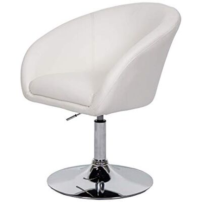 Mendler Esszimmerstuhl HWC-F19 drehbar Kunstleder weiß Küchenstuhl, Stuhl, Drehstuhl, Loungesessel, höhenverstellbar Mendler Esszimmerstuhl HWC-F19 drehbar Kunstleder weiß Küchenstuhl, Stuhl, Drehstuhl, Loungesessel, höhenverstellbar