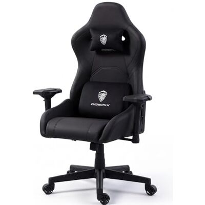 Dowinx Gaming Stuhl Stoff, ergonomischer Gamer Stuhl mit weich gepolsterten Komfort-Armlehnen, Stabiler Gaming Chair und Bürostuhl für langes Sitzen, Weiß Dowinx Gaming Stuhl Stoff, ergonomischer Gamer Stuhl mit weich gepolsterten Komfort-Armlehnen, Stabiler Gaming Chair und Bürostuhl für langes Sitzen, Weiß