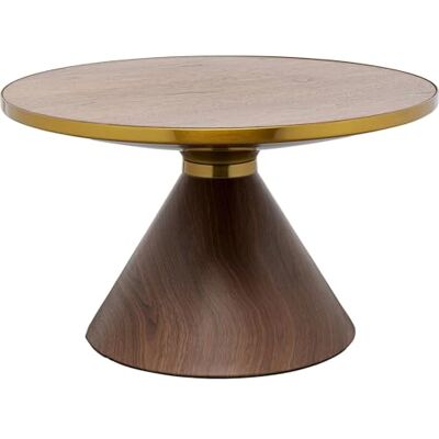 Kare Design Couchtisch Cono, Braun, 70cm Durchmesser, Beistelltisch, Wohnzimmertisch, Holz-Optik, Rund, Retro Kare Design Couchtisch Cono, Braun, 70cm Durchmesser, Beistelltisch, Wohnzimmertisch, Holz-Optik, Rund, Retro