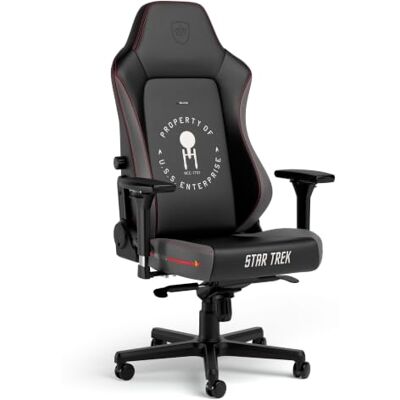 noblechairs HERO Star Trek Edition Ergonomischer Gaming-Stuhl, Schwarz/Grau PU-Leder, verstellbare Lordosenstütze, 4D-Armlehnen, verstellbare Rückenlehne, 10 cm Höhenverstellung, 150 kg, DIN EN 1335 noblechairs HERO Star Trek Edition Ergonomischer Gaming-Stuhl, Schwarz/Grau PU-Leder, verstellbare Lordosenstütze, 4D-Armlehnen, verstellbare Rückenlehne, 10 cm Höhenverstellung, 150 kg, DIN EN 1335