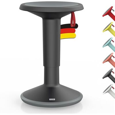 Interstuhl UPis1 ergonomischer Sitzhocker mit Schwingeffekt höhenverstellbar Hocker mit rutschhemmender Standfläche & Kippschutz Bürohocker (Schwarz, UP Designhocker) Interstuhl UPis1 ergonomischer Sitzhocker mit Schwingeffekt höhenverstellbar Hocker mit rutschhemmender Standfläche & Kippschutz Bürohocker (Schwarz, UP Designhocker)