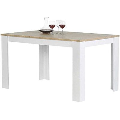 BAKAJI Tisch für Esszimmer, Küche, rechteckig, modernes Design, aus MDF-Holz, Melamin-Finish, Maße: 20 x 80 x 74 cm BAKAJI Tisch für Esszimmer, Küche, rechteckig, modernes Design, aus MDF-Holz, Melamin-Finish, Maße: 20 x 80 x 74 cm