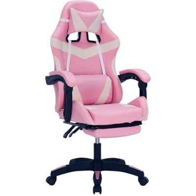 HTI living Gaming Stuhl Krit Eco Pink-Weiß Bürostuhl Drehstuhl Schreibtischstuhl HTI living Gaming Stuhl Krit Eco Pink-Weiß Bürostuhl Drehstuhl Schreibtischstuhl
