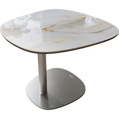DELIFE Beistelltisch Edge Boot 60x60 cm Keramik Onyx Pearl Eleny Edelstahl gebürstet DELIFE Beistelltisch Edge Boot 60x60 cm Keramik Onyx Pearl Eleny Edelstahl gebürstet