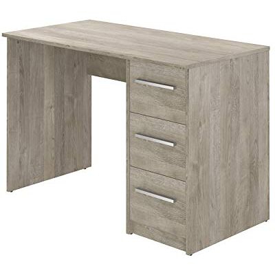 Amazon Moderner Home-Office-Schreibtisch, Computertisch mit 3 Schubladen, einfacher Aufbau, 56 x 110 x 73,5 cm, Eiche Amazon Moderner Home-Office-Schreibtisch, Computertisch mit 3 Schubladen, einfacher Aufbau, 56 x 110 x 73,5 cm, Eiche