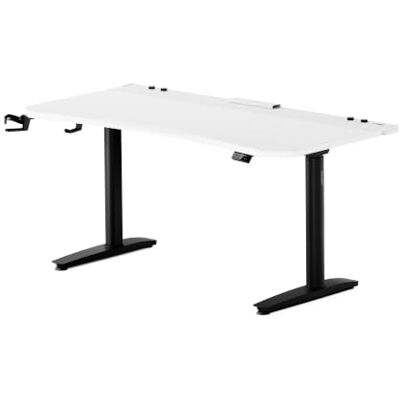 Diablo Gaming Schreibtisch höhenverstellbar Gaming Tisch RGB LED, 160x80 cm Computertisch, PC Tisch elektrisch höhenverstellbar mit Kabelmanagement, Headsethalter, Getränkehalter, belastbar bis 120 kg Diablo Gaming Schreibtisch höhenverstellbar Gaming Tisch RGB LED, 160x80 cm Computertisch, PC Tisch elektrisch höhenverstellbar mit Kabelmanagement, Headsethalter, Getränkehalter, belastbar bis 120 kg