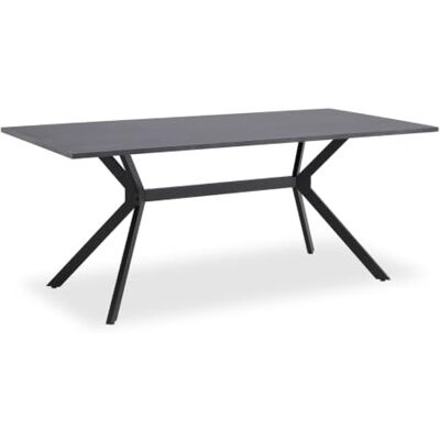 Homestyle4u Esstisch 180x90 cm Anthrazit Schieferoptik Metallgestell Esstisch 180x90 cm in Anthrazit mit Schieferoptik, schwarzem Metallgestell und pflegeleichter Tischplatte. Homestyle4u Esstisch 180x90 cm Anthrazit Schieferoptik Metallgestell Esstisch 180x90 cm in Anthrazit mit Schieferoptik, schwarzem Metallgestell und pflegeleichter Tischplatte.