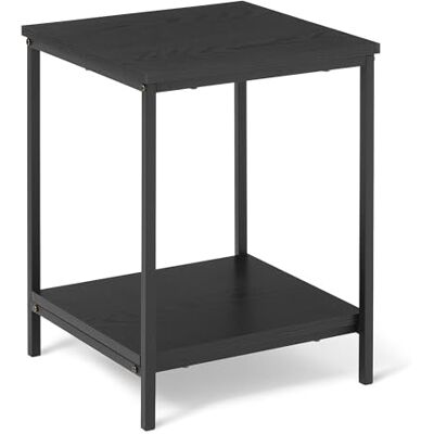 Amazon Beistelltisch mit unterer Ablage, quadratisch, Nachttisch für Schlafzimmer, Wohnzimmer-Beistelltisch mit Stahlgestell, einfache Montage, 40 x 40 x 51cm, schwarz Amazon Beistelltisch mit unterer Ablage, quadratisch, Nachttisch für Schlafzimmer, Wohnzimmer-Beistelltisch mit Stahlgestell, einfache Montage, 40 x 40 x 51cm, schwarz