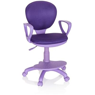 hjh OFFICE 671009 Kinderdrehstuhl Kid Colour Stoff Lila Schreibtischstuhl Kinder, Fußablage & Sitzfläche höhenverstellbar hjh OFFICE 671009 Kinderdrehstuhl Kid Colour Stoff Lila Schreibtischstuhl Kinder, Fußablage & Sitzfläche höhenverstellbar