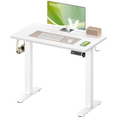 VASAGLE Höhenverstellbarer Schreibtisch, Stehtisch, Computertisch, Erinnerung bei langem Sitzen, Memory-Funktion mit 4 Höhen, für Büro, 80 x 50 cm, wolkenweiß LSD308WZ03 VASAGLE Höhenverstellbarer Schreibtisch, Stehtisch, Computertisch, Erinnerung bei langem Sitzen, Memory-Funktion mit 4 Höhen, für Büro, 80 x 50 cm, wolkenweiß LSD308WZ03
