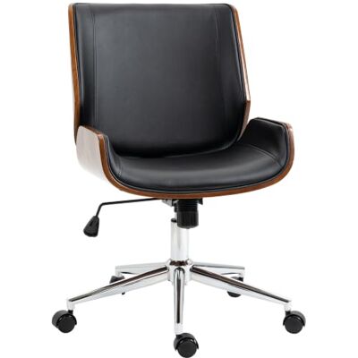 Vinsetto Bürostuhl Ergonomischer Drehstuhl mit Wippfunktion Schwarz Höhenverstellbar, Kunstleder, Gepolstert, Computerstuhl, Schreibtischstuhl Vinsetto Bürostuhl Ergonomischer Drehstuhl mit Wippfunktion Schwarz Höhenverstellbar, Kunstleder, Gepolstert, Computerstuhl, Schreibtischstuhl