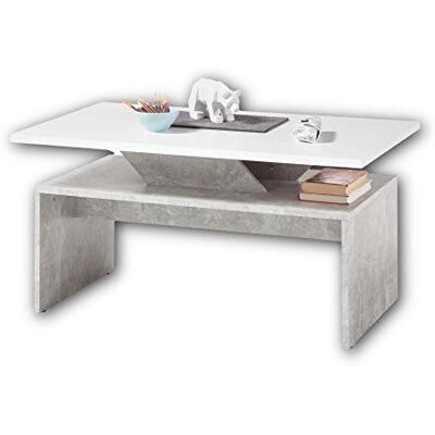 STOLKOM Allegra Weiß Beton Wohnzimmertisch - Couchtisch STOLKOM Allegra Weiß Beton Wohnzimmertisch - Couchtisch