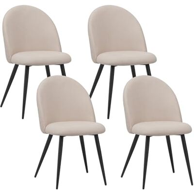 ALBATROS Esszimmerstühle mit Stoff-Bezug 4er Set Capo, Beige Stilvolles Vintage Design, Stoff-Bezug, SGS geprüfter Polsterstuhl Moderner Küchenstuhl, Stuhl Esszimmer oder Esstisch Stuhl ALBATROS Esszimmerstühle mit Stoff-Bezug 4er Set Capo, Beige Stilvolles Vintage Design, Stoff-Bezug, SGS geprüfter Polsterstuhl Moderner Küchenstuhl, Stuhl Esszimmer oder Esstisch Stuhl