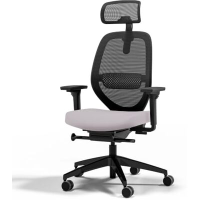 Assmann Bürostuhl ergonomisch, TÜV-Zertifiziert, automatische Sitzanpassung Drehstuhl mit Netzrücken und Kopfstütze, individuell Anpassbar mit 4D-Armlehne, automatische Sitzanpassung Hellgrau Assmann Bürostuhl ergonomisch, TÜV-Zertifiziert, automatische Sitzanpassung Drehstuhl mit Netzrücken und Kopfstütze, individuell Anpassbar mit 4D-Armlehne, automatische Sitzanpassung Hellgrau