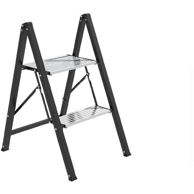 Amig Klapphocker 2 Stufen Schwarz 66x48x40 cm Amig Klapphocker 2 Stufen Schwarz 66x48x40 cm