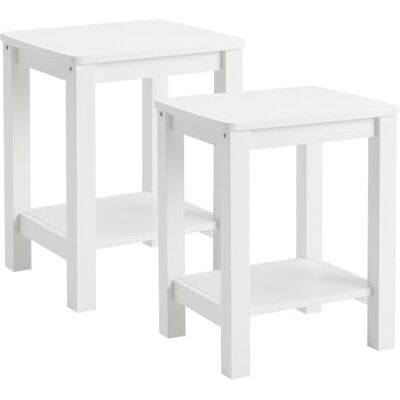 Homestyle4u 2270, Holzhocker Hocker Holz Weiß 2 Stück Sitzhocker 2er Set Tischhocker Kniehocker Kiefer Massivholz Homestyle4u 2270, Holzhocker Hocker Holz Weiß 2 Stück Sitzhocker 2er Set Tischhocker Kniehocker Kiefer Massivholz