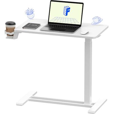 FlexiSpot Beistelltisch höhenverstellbar mit Rollen, stufenlose Gasfeder Computertisch/Nachttisch/Couchtisch/Betttisch mit Getränkehalter, C-Gestell passt unter Sofa und Bett, mobiler Tisch 70×40cm FlexiSpot Beistelltisch höhenverstellbar mit Rollen, stufenlose Gasfeder Computertisch/Nachttisch/Couchtisch/Betttisch mit Getränkehalter, C-Gestell passt unter Sofa und Bett, mobiler Tisch 70×40cm