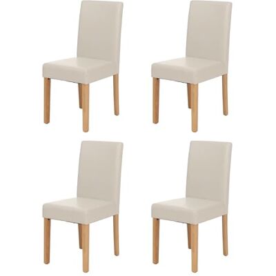 Mendler 4er-Set Esszimmerstuhl Littau Kunstleder, weiß helle Beine Stuhl, Küchenstuhl, MVG-Zertifiziert Mendler 4er-Set Esszimmerstuhl Littau Kunstleder, weiß helle Beine Stuhl, Küchenstuhl, MVG-Zertifiziert