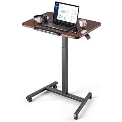 VEVOR Höhenverstellbarer Schreibtisch Computertisch 650x480x(760-1102)mm, Metallgestell, MDF-Tischplatte, 0-90° Neigbar, 15kg Belastbarkeit, Lenkrolle mit Bremsen, Steh-Sitz Tisch für Homeoffice Büro VEVOR Höhenverstellbarer Schreibtisch Computertisch 650x480x(760-1102)mm, Metallgestell, MDF-Tischplatte, 0-90° Neigbar, 15kg Belastbarkeit, Lenkrolle mit Bremsen, Steh-Sitz Tisch für Homeoffice Büro