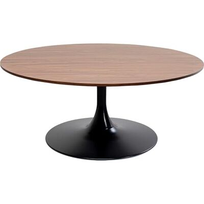 Kare Design Couchtisch Schickeria Walnuss, Schwarz/Braun, 110cm Durchmesser, Beistelltisch, Wohnzimmertisch, Holz-Optik, Stahlgestell, Rund, Retro Kare Design Couchtisch Schickeria Walnuss, Schwarz/Braun, 110cm Durchmesser, Beistelltisch, Wohnzimmertisch, Holz-Optik, Stahlgestell, Rund, Retro