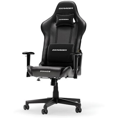 DXRacer Prince L Schwarz PVC Leder das Orginal Gaming Stuhl, Schreibtischstuhl, Bürostuhle, Office Chair, Drehstuhl für PC Gamer DXRacer Prince L Schwarz PVC Leder das Orginal Gaming Stuhl, Schreibtischstuhl, Bürostuhle, Office Chair, Drehstuhl für PC Gamer