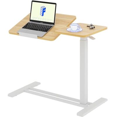 FlexiSpot Beistelltisch höhenverstellbar mit Rollen, stufenlose Gasfeder Computertisch/Nachttisch/Couchtisch/Betttisch mit neigbarer Tischplatte, passt unter Sofa und Bett, mobiler Tisch 80×40cm FlexiSpot Beistelltisch höhenverstellbar mit Rollen, stufenlose Gasfeder Computertisch/Nachttisch/Couchtisch/Betttisch mit neigbarer Tischplatte, passt unter Sofa und Bett, mobiler Tisch 80×40cm