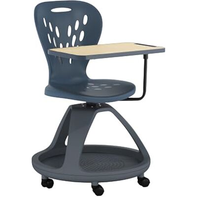 Flash Furniture Laikyn Mobiler Schreibtischstuhl mit 360-Grad-Tablet-Rotation und Untersitz-Cubby, rollbarer Schreibtischstuhl für Klassenzimmer und Fernlernen, Dunkelgrau Flash Furniture Laikyn Mobiler Schreibtischstuhl mit 360-Grad-Tablet-Rotation und Untersitz-Cubby, rollbarer Schreibtischstuhl für Klassenzimmer und Fernlernen, Dunkelgrau