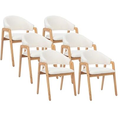 Unique Stuhl 6er-Set Soluna Hevea weiß Unique Stuhl 6er-Set Soluna Hevea weiß