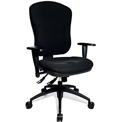 TOPSTAR Wellpoint 30 SY, ergonomischer Bürostuhl, Schreibtischstuhl, Muldensitz, inkl. Armlehnen, Bezug schwarz, 113 x 56 x 45 TOPSTAR Wellpoint 30 SY, ergonomischer Bürostuhl, Schreibtischstuhl, Muldensitz, inkl. Armlehnen, Bezug schwarz, 113 x 56 x 45