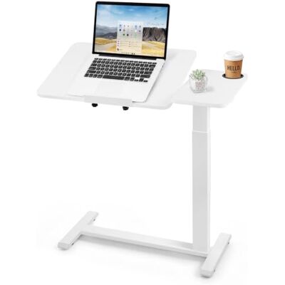 VEVOR Beistelltisch 800x400 mm Laptoptisch Computertisch Sofatisch Weiß fürs Homeoffice, Höhenverstellbar von 622 bis 1010 mm, Stehpult mit Versteckten Rollen,Neigbarer Tischplatte & Getränkehalter VEVOR Beistelltisch 800x400 mm Laptoptisch Computertisch Sofatisch Weiß fürs Homeoffice, Höhenverstellbar von 622 bis 1010 mm, Stehpult mit Versteckten Rollen,Neigbarer Tischplatte & Getränkehalter