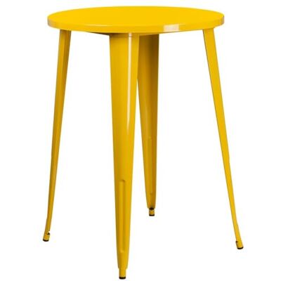 Flash Furniture Philip Stehtisch für drinnen und draußen, 76,2 cm, rund, Gelb Flash Furniture Philip Stehtisch für drinnen und draußen, 76,2 cm, rund, Gelb