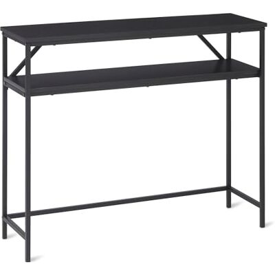 Amazon Rechteckiger Konsolentisch mit Ablage, Stahlrahmen, 30cm (T) x 100cm (B) x 80cm (H),Schwarz Amazon Rechteckiger Konsolentisch mit Ablage, Stahlrahmen, 30cm (T) x 100cm (B) x 80cm (H),Schwarz