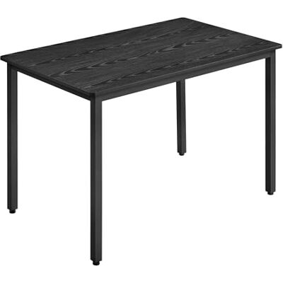VASAGLE Esstisch, Küchentisch, 70 x 110 x 77 cm, Esszimmertisch für 4 Personen, Tisch Wohnzimmer, Schreibtisch, für Esszimmer, Küche, Industrie-Design, ebenholzschwarz-Mattschwarz KDT081B02 VASAGLE Esstisch, Küchentisch, 70 x 110 x 77 cm, Esszimmertisch für 4 Personen, Tisch Wohnzimmer, Schreibtisch, für Esszimmer, Küche, Industrie-Design, ebenholzschwarz-Mattschwarz KDT081B02