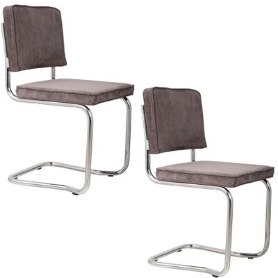 Zuiver Ridge Kink Rib Esszimmerstuhl Grau 2 er Set Zuiver Ridge Kink Rib Esszimmerstuhl Grau 2 er Set