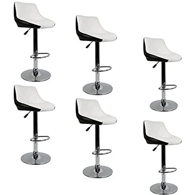 LANTUS 6 Barhocker,6 x Hocker, Barhocker Barstuhl Tresenhocker Stuhl drehbar und höhenverstellbar Tresen Hocker Kunstleder LANTUS 6 Barhocker,6 x Hocker, Barhocker Barstuhl Tresenhocker Stuhl drehbar und höhenverstellbar Tresen Hocker Kunstleder