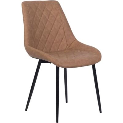 Beliani Zeitlose Stühle im 2er Set aus elegantem Kunstleder braun Maribel Beliani Zeitlose Stühle im 2er Set aus elegantem Kunstleder braun Maribel