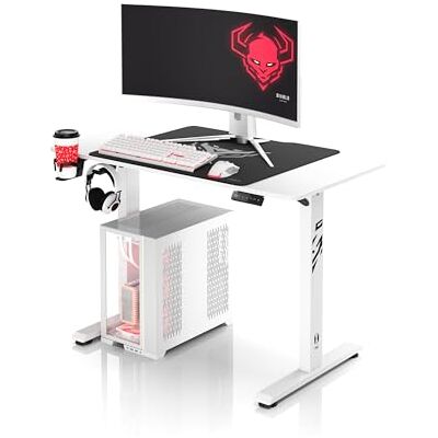 Diablo X-Tensio Computertisch elektrisch höhenverstellbar 110x60 cm Sitz-Steh-Schreibtisch mit Memory-Funktion, Sitzerinnerung, Kabelmanagement, Getränkehalter, Kopfhörerhalter, Höhe 72–117 cm Diablo X-Tensio Computertisch elektrisch höhenverstellbar 110x60 cm Sitz-Steh-Schreibtisch mit Memory-Funktion, Sitzerinnerung, Kabelmanagement, Getränkehalter, Kopfhörerhalter, Höhe 72–117 cm
