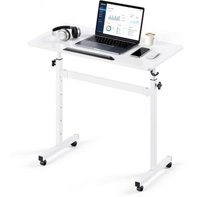 VEVOR Höhenverstellbarer Schreibtisch 810x410mm, 25kg Belastbarer Computertisch mit 360° Neigbarer Tischplatte, Bürotisch mit Haken Feststellbaren Rollen, Steh-Sitz-Tisch für Homeoffice Arbeitszimmer VEVOR Höhenverstellbarer Schreibtisch 810x410mm, 25kg Belastbarer Computertisch mit 360° Neigbarer Tischplatte, Bürotisch mit Haken Feststellbaren Rollen, Steh-Sitz-Tisch für Homeoffice Arbeitszimmer