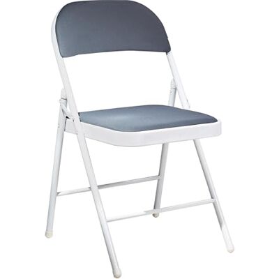 Beliani Konferenzstuhl klappbar 4er Set mit Lehne Mesh Dunkles Grau/Weiß modern Sparks Beliani Konferenzstuhl klappbar 4er Set mit Lehne Mesh Dunkles Grau/Weiß modern Sparks