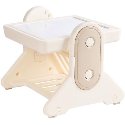 Beliani Multifunktionaler Kindertisch mit Stuhl Maltafel Bauplatte Kunststoff beige Montessori-Stil Mila Beliani Multifunktionaler Kindertisch mit Stuhl Maltafel Bauplatte Kunststoff beige Montessori-Stil Mila